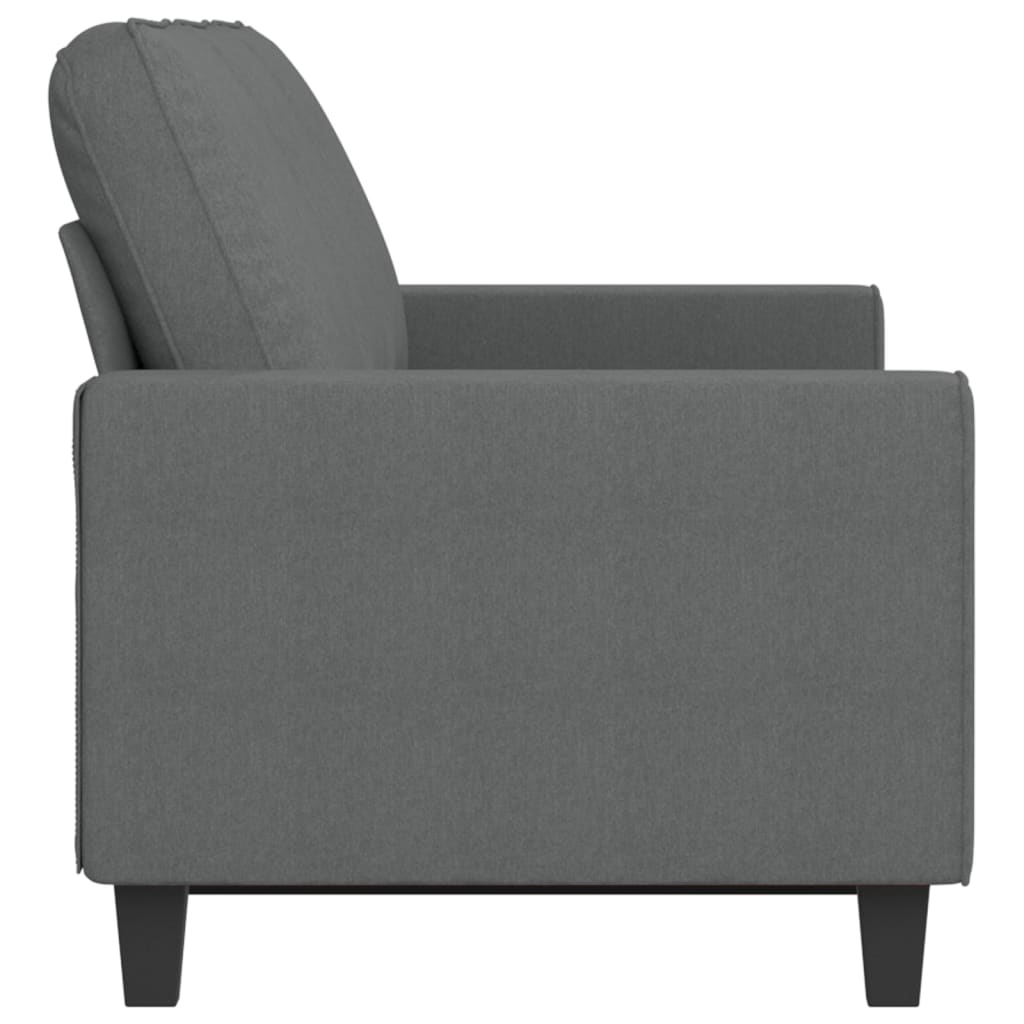 Sofá de 3 lugares 180 cm tecido cinza-escuro