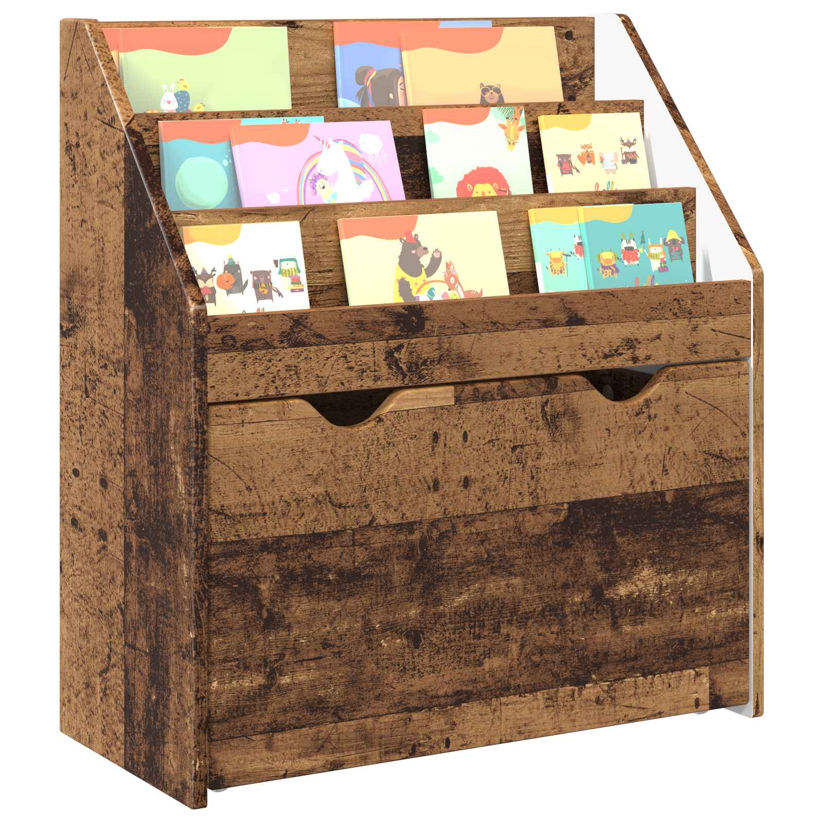 Estante infantil com gaveta madeira antiga 60 x 29,5 x 69 cm