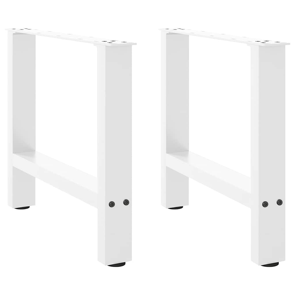 Pés para mesa de centro , brancos, 2 peças, 60x (42-43) cm, aço
