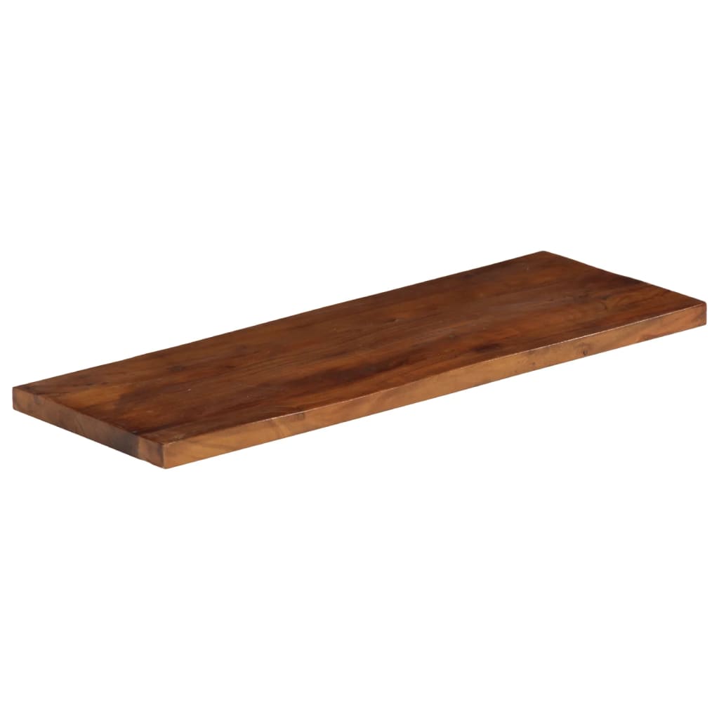 Tampo de mesa retangular 80x20x3,8 cm madeira recuperada maciça