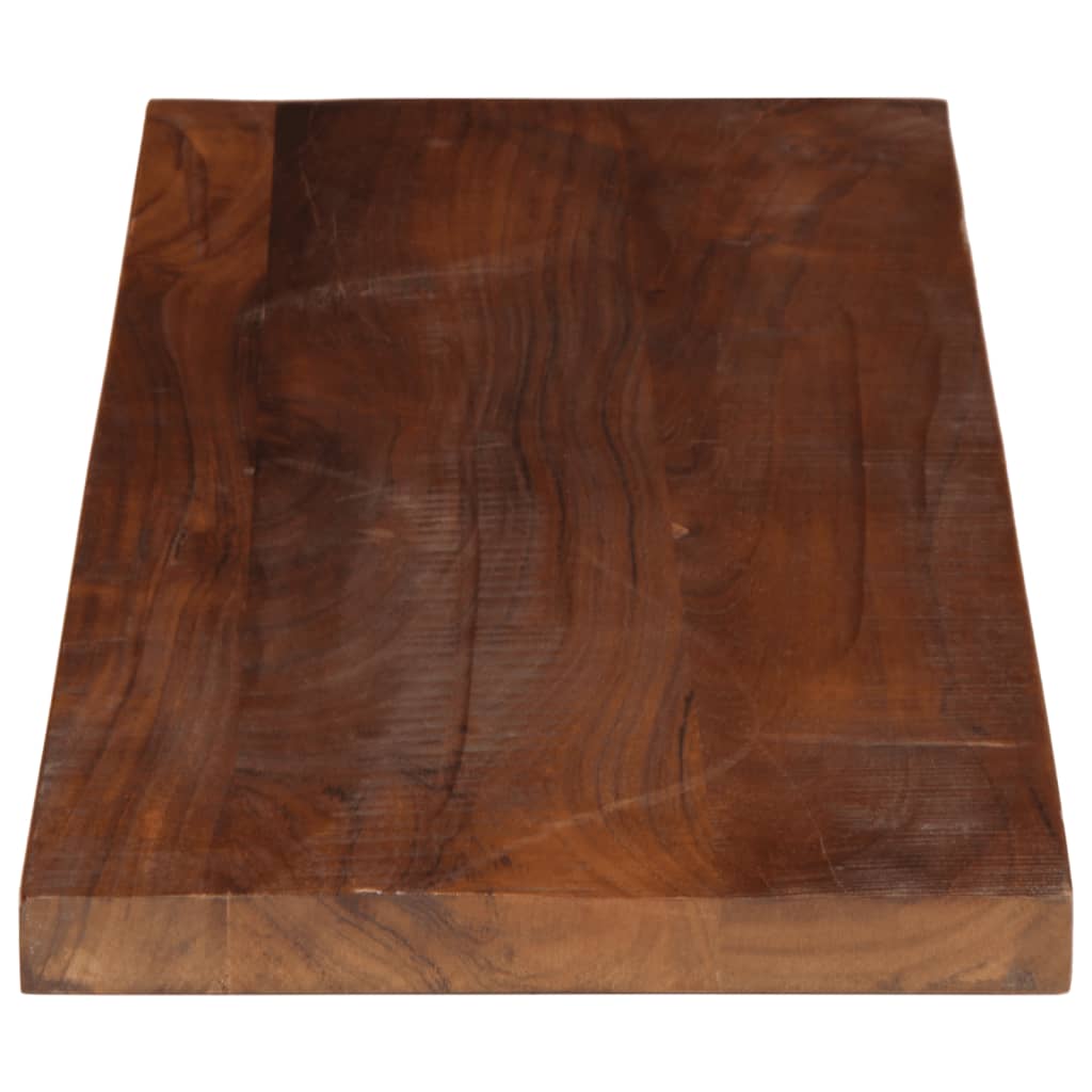 Tampo de mesa retangular 80x20x3,8 cm madeira recuperada maciça