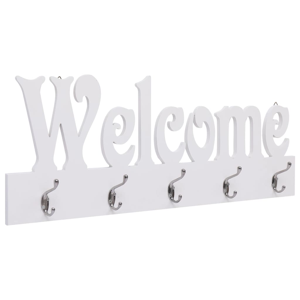 Cabide de parede welcome 74x29,5 cm branco