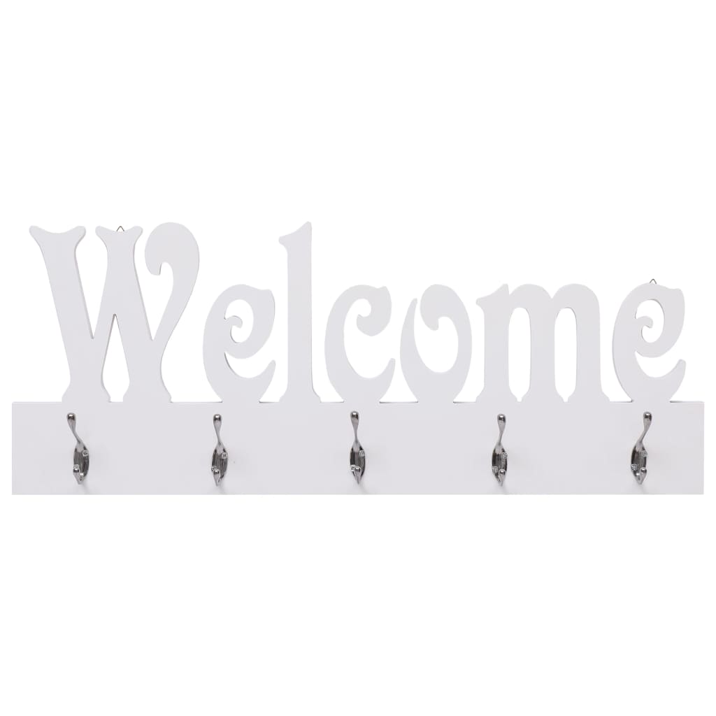 Cabide de parede welcome 74x29,5 cm branco