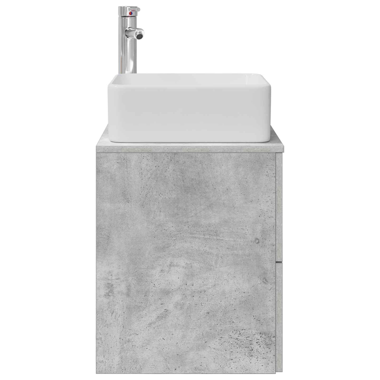 Vaidade com pia suspensa cinzento cimento 53 x 34,5 x 63 cm