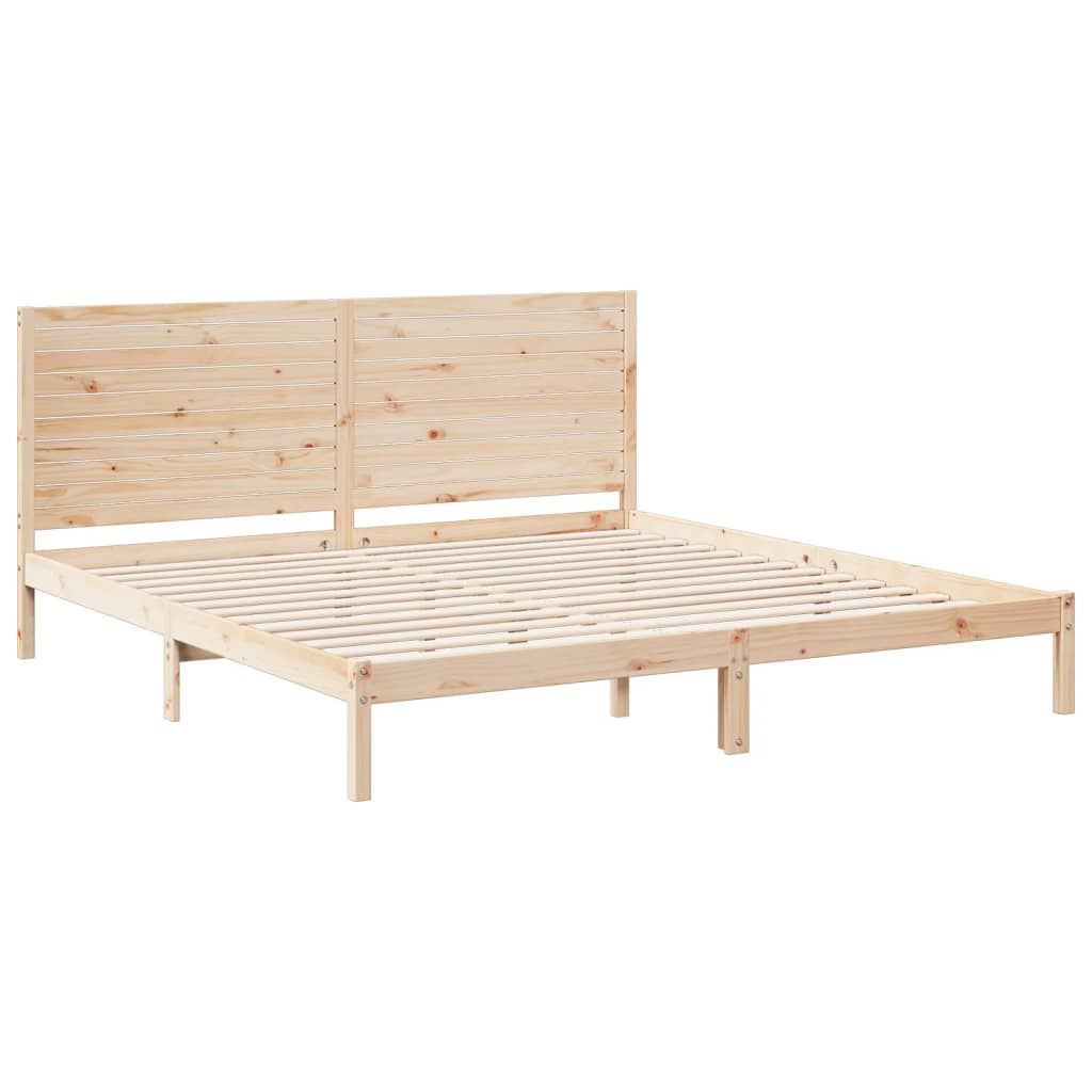 Cama extra longa sem colchão 200x210 cm madeira maciça