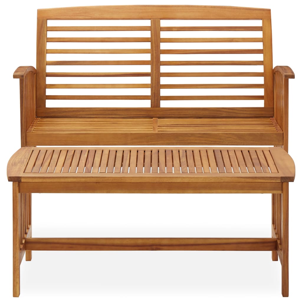 2 Pcs conjunto lounge de jardim madeira de acácia maciça