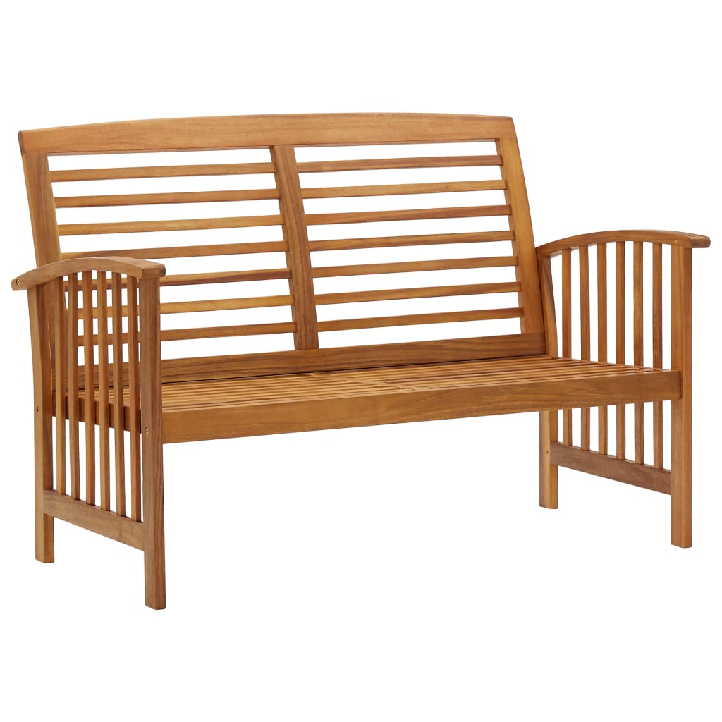 2 Pcs conjunto lounge de jardim madeira de acácia maciça