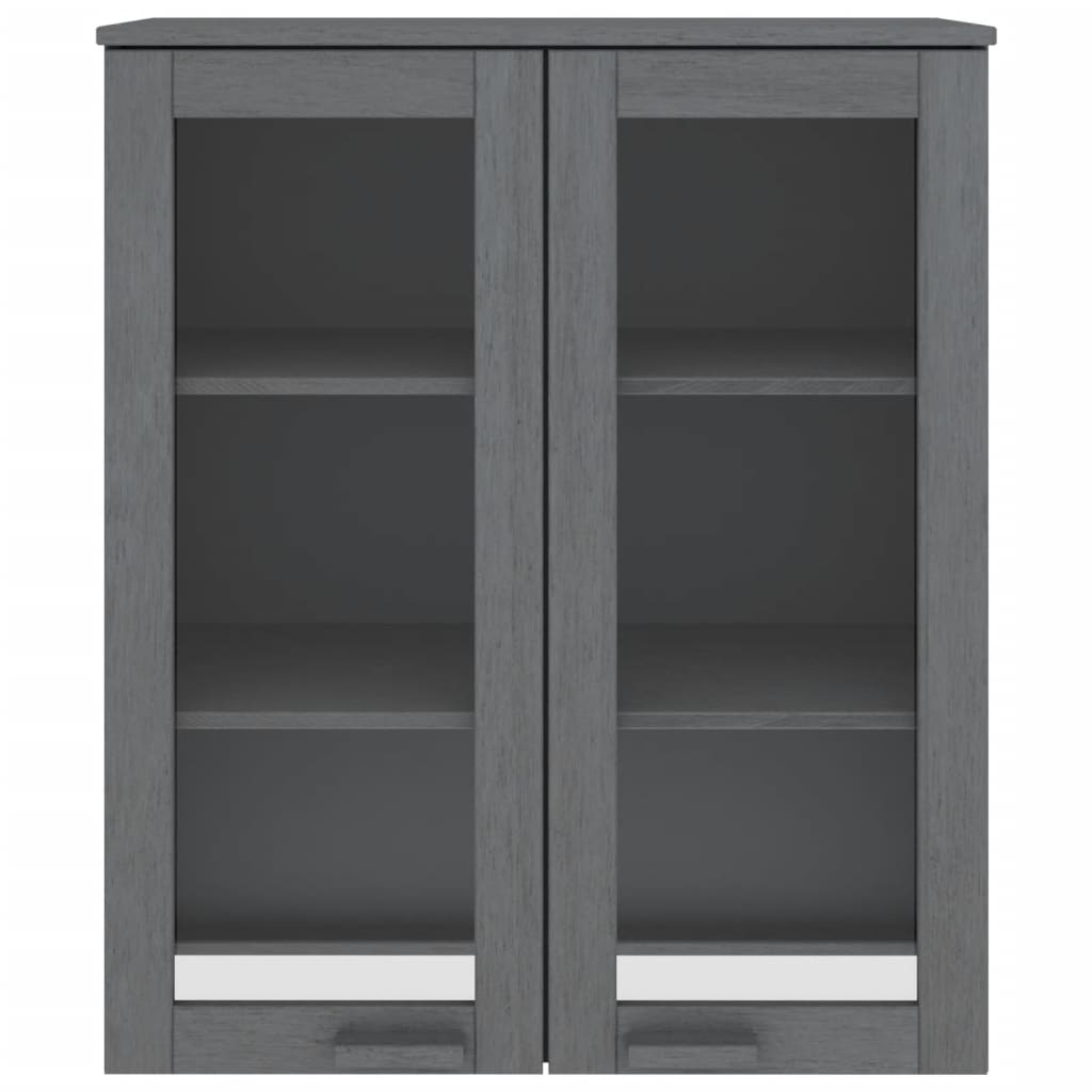 Topo p/ armário alto hamar 85x35x100 pinho maciço cinza-escuro