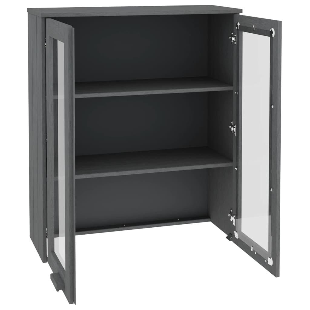 Topo p/ armário alto hamar 85x35x100 pinho maciço cinza-escuro