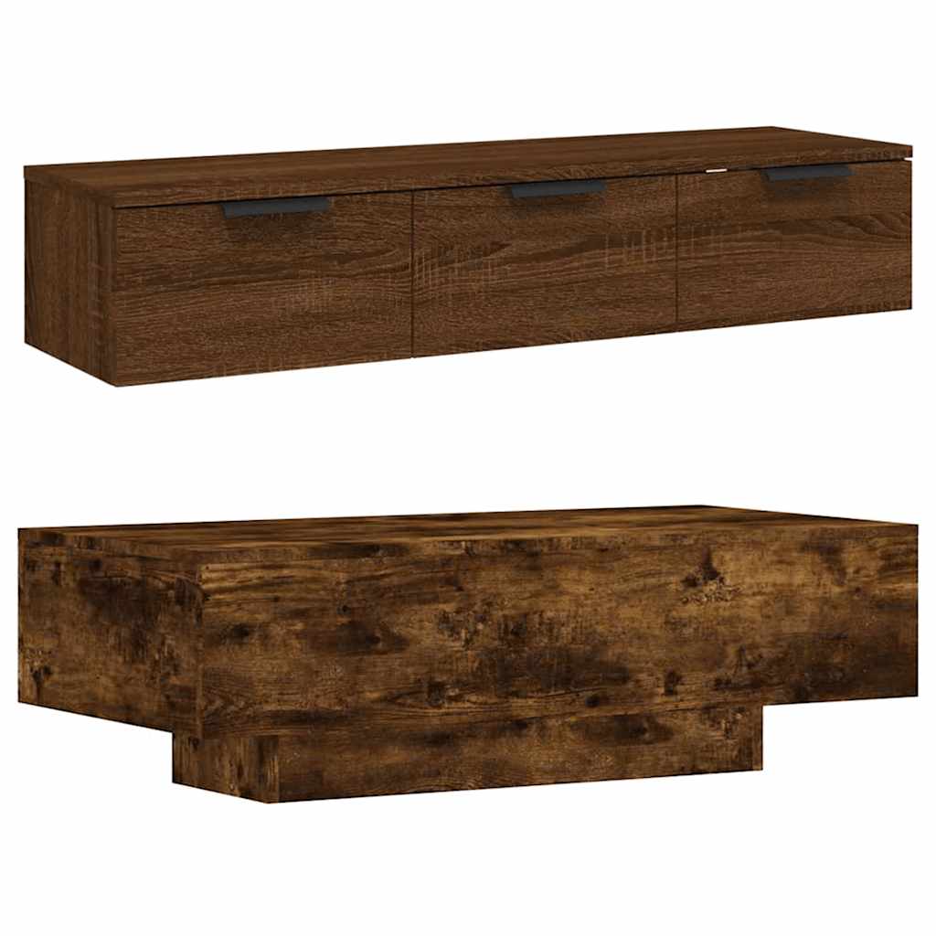 Mesa de centro 100x49,5x31 cm derivados madeira carvalho fumado