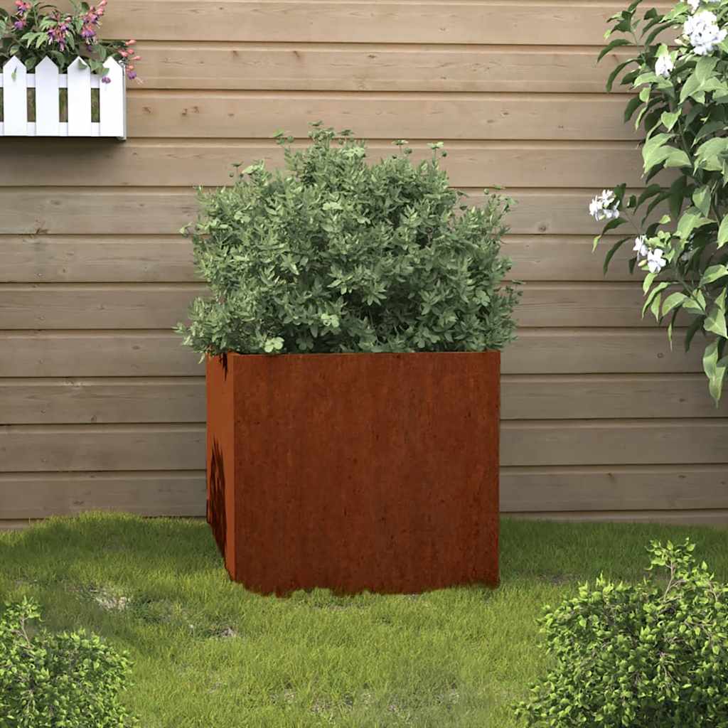 Vaso/floreira 32x30x29 cm aço corten