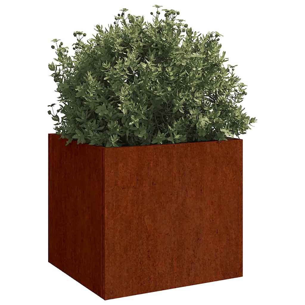 Vaso/floreira 32x30x29 cm aço corten