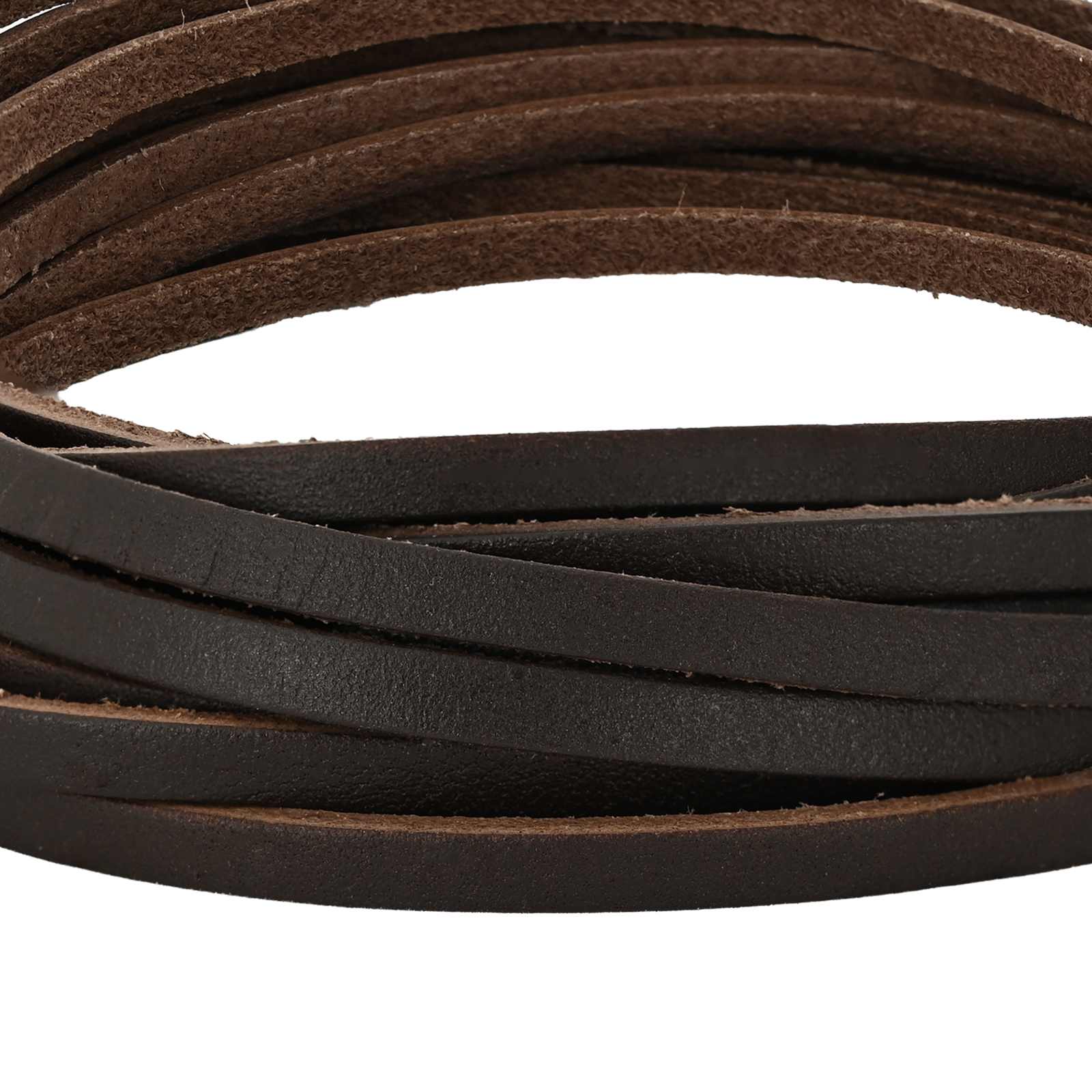 Pulseira de couro marrom escuro 200 x 0,3 cm couro
