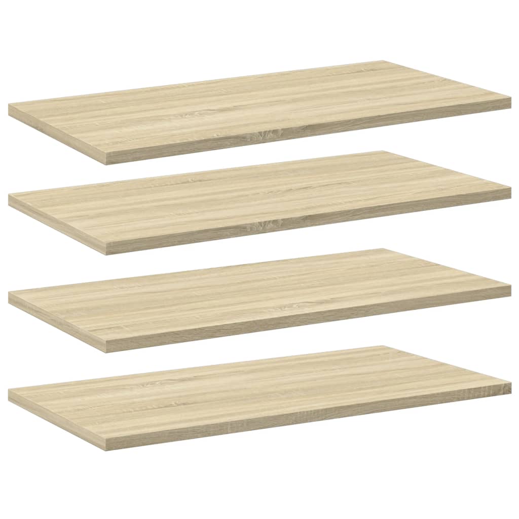 Prateleiras estante 4pcs 60x30x1,5cm contraplacado cor carvalho