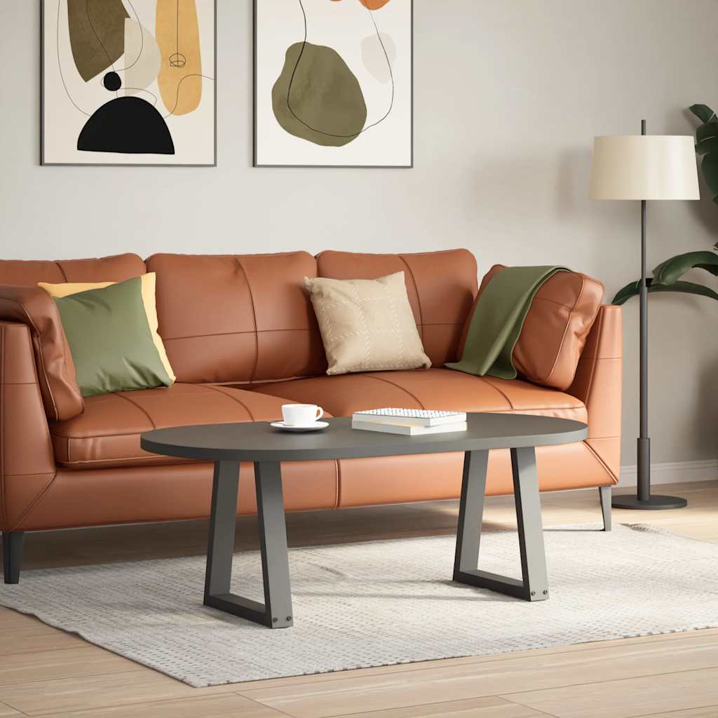 Pés para mesa de centro em v, 2 peças, antracite, 38x(42-43,3) cm, aço