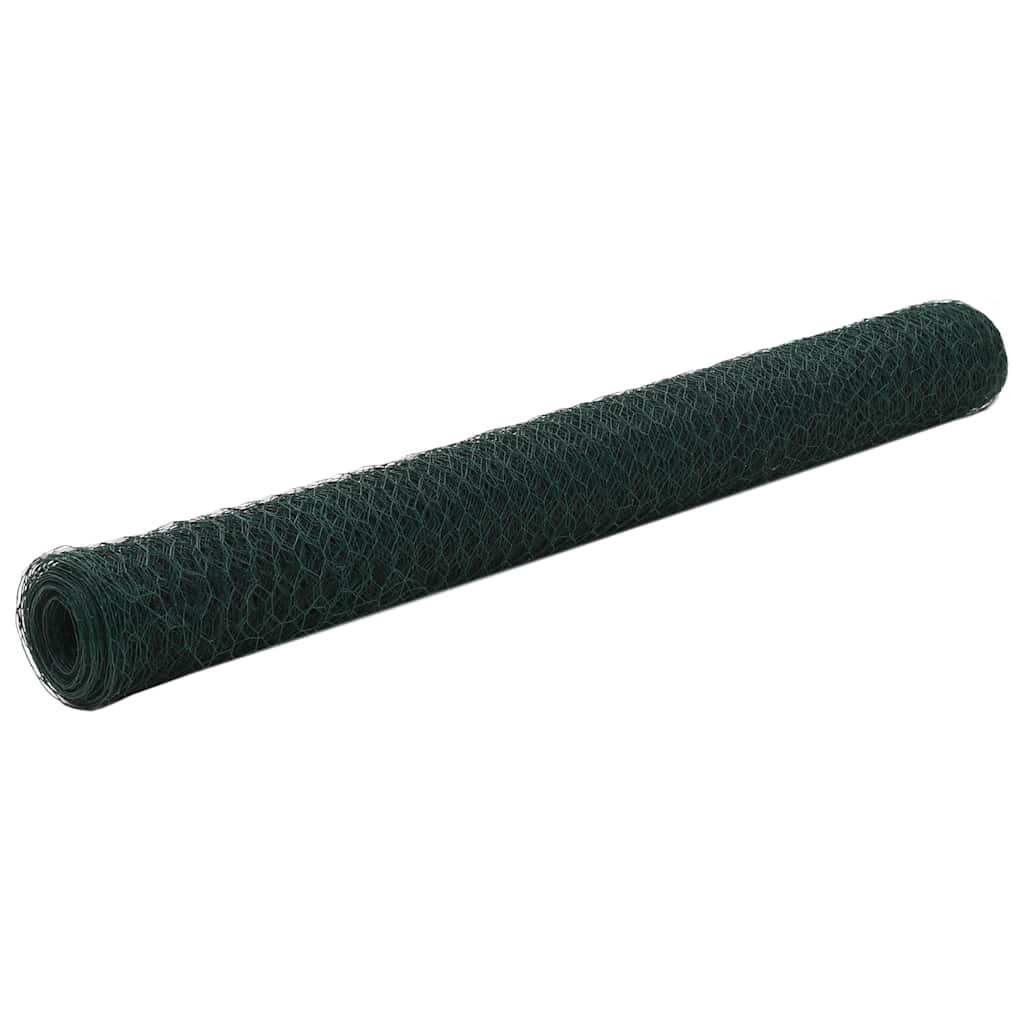 Cerca arame galinheiro 25x1,2 m aço c/ revestimento PVC verde