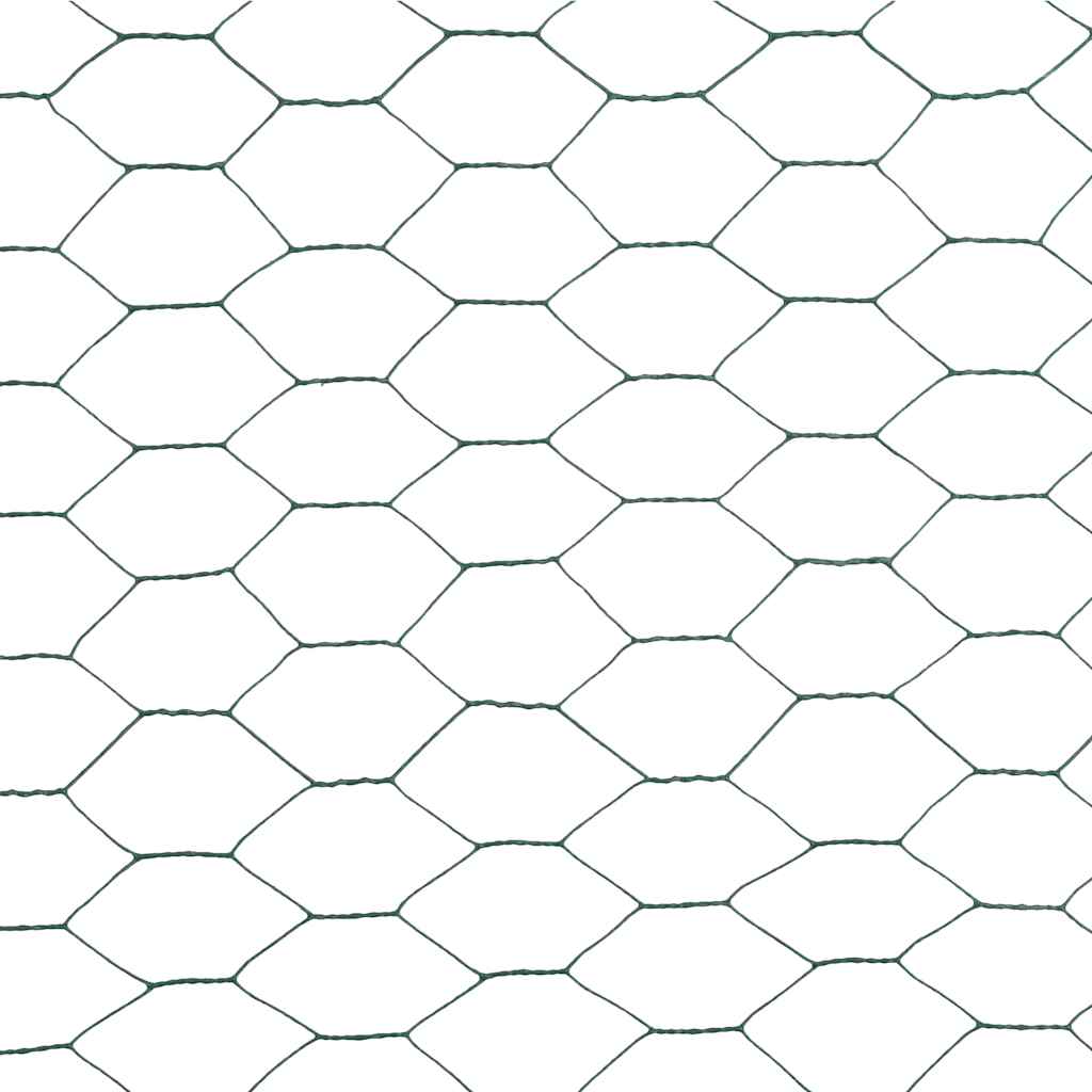 Cerca arame galinheiro 25x1,2 m aço c/ revestimento PVC verde