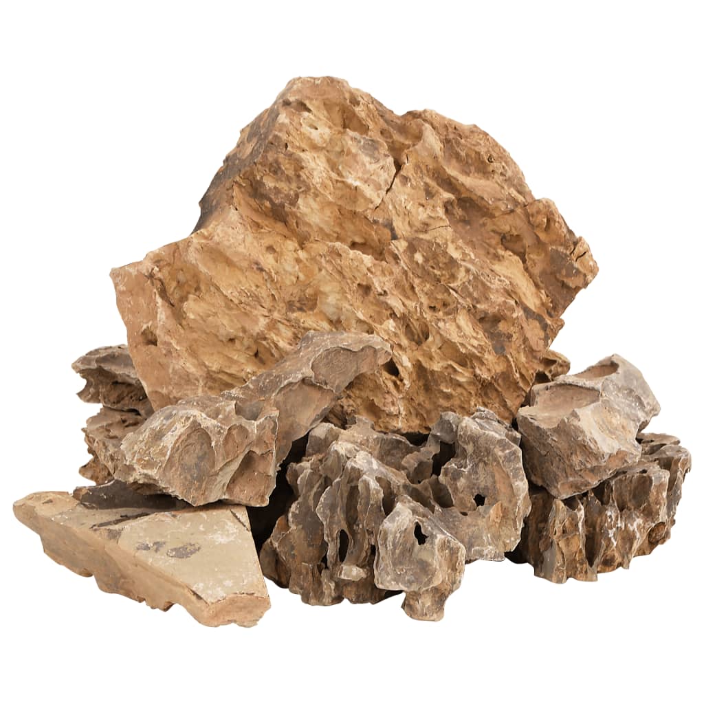 Rochas dragon 10 kg 5-30 cm castanho
