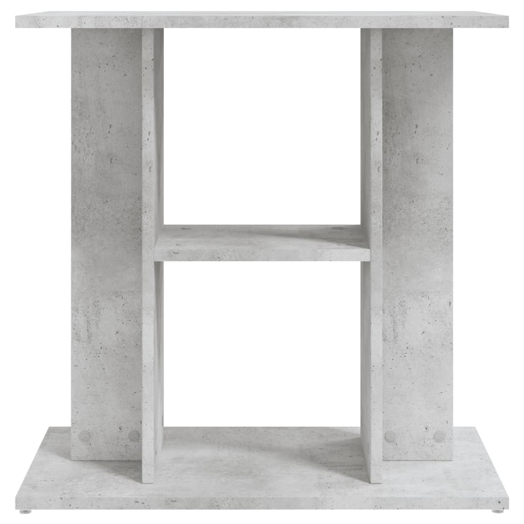 Suporte para aquário 60x30x60 cm, concreto cinza, madeira projetada