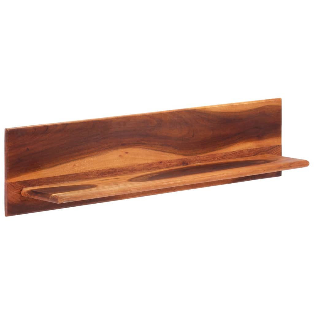 Prateleiras parede 2 pcs 112x20x26 cm madeira de acácia maciça