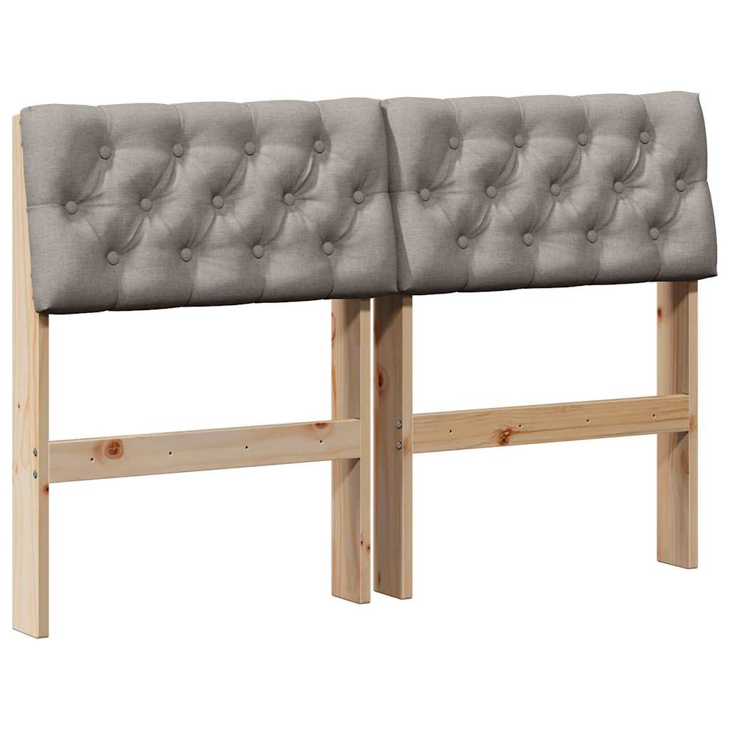Cabeceira estofada cinzento-acastanhado 120 cm