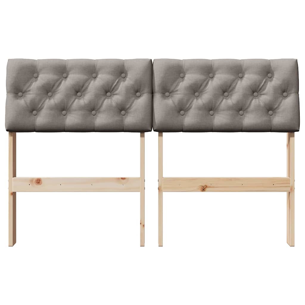Cabeceira estofada cinzento-acastanhado 120 cm