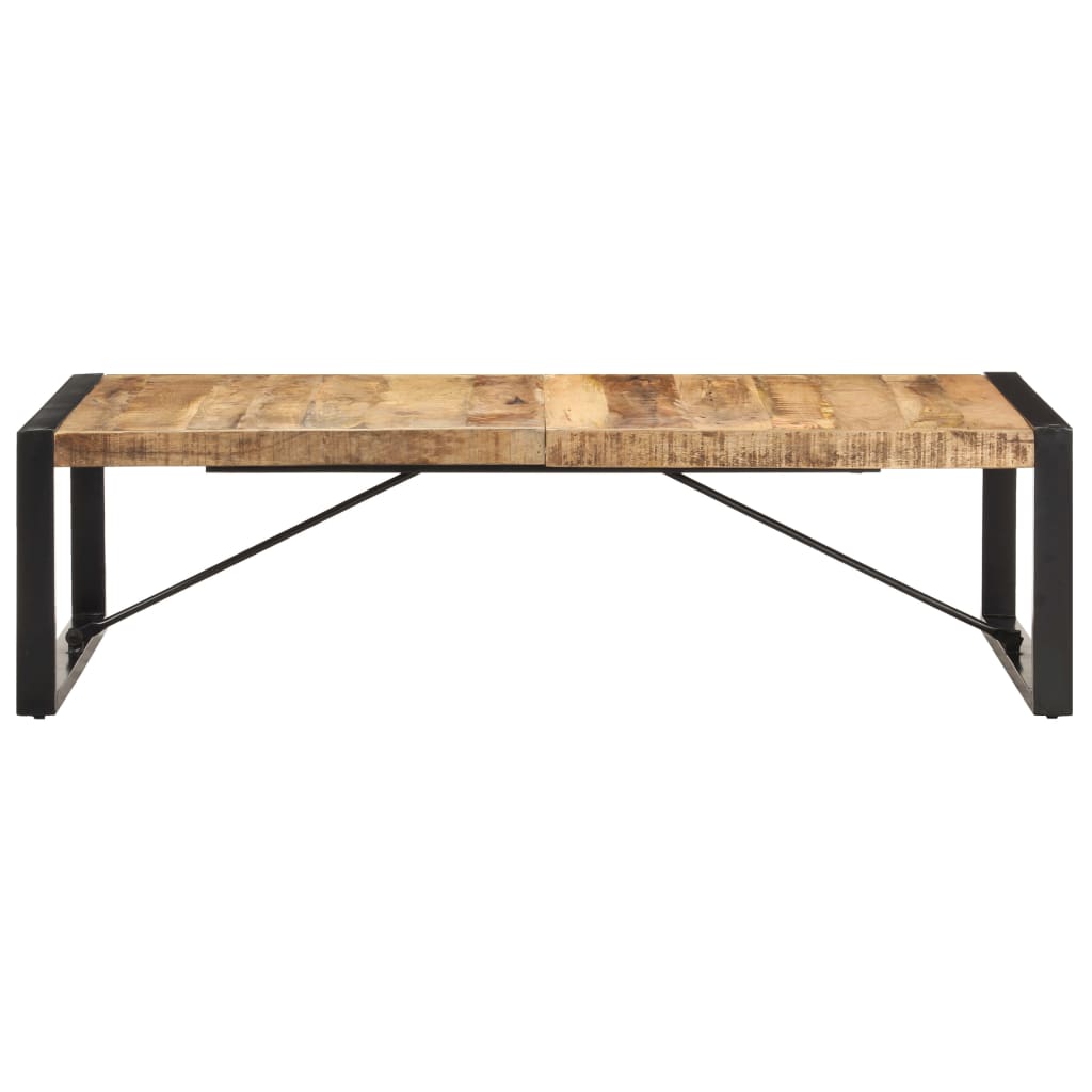 Mesa de centro 140x70x40 cm madeira de mangueira áspera