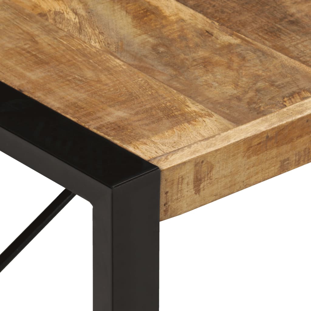 Mesa de centro 140x70x40 cm madeira de mangueira áspera