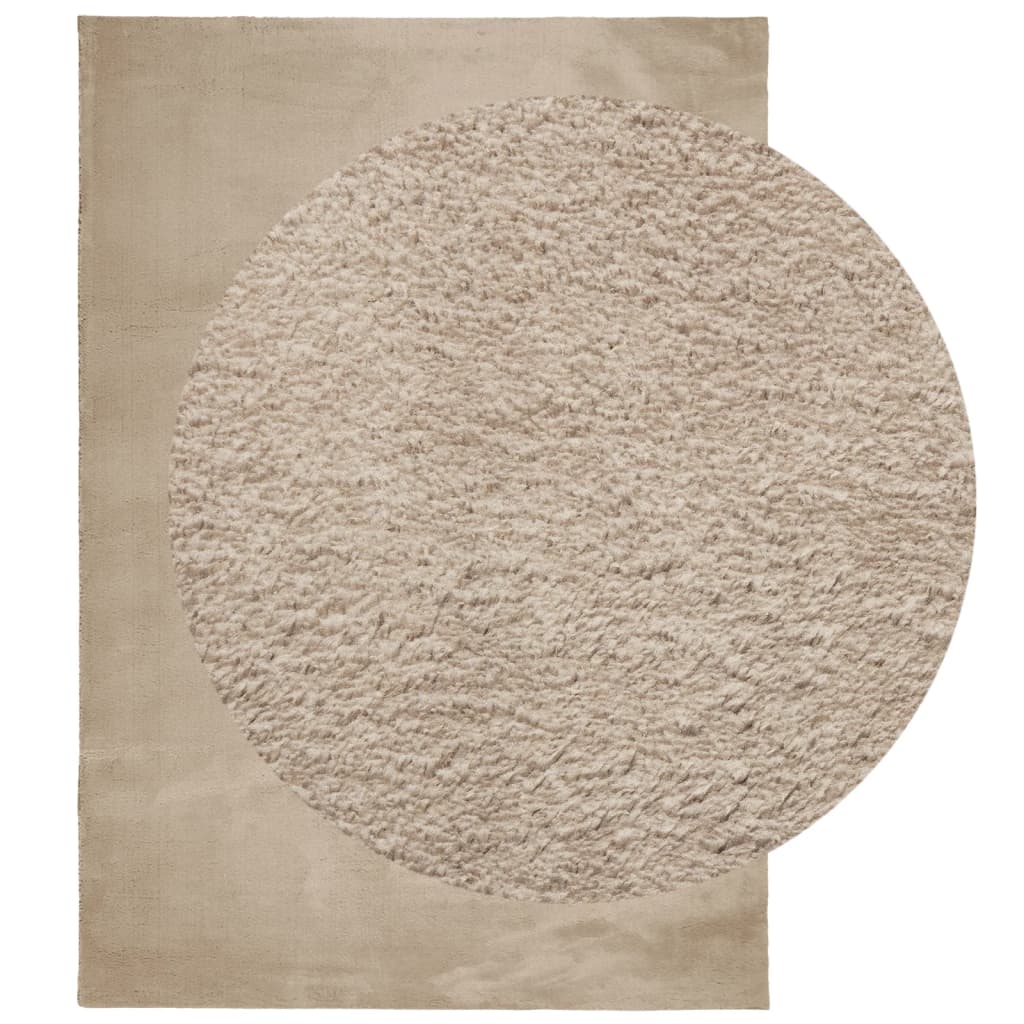 Tapete pelo curto macio e lavável huarte 160x230 cm cor areia