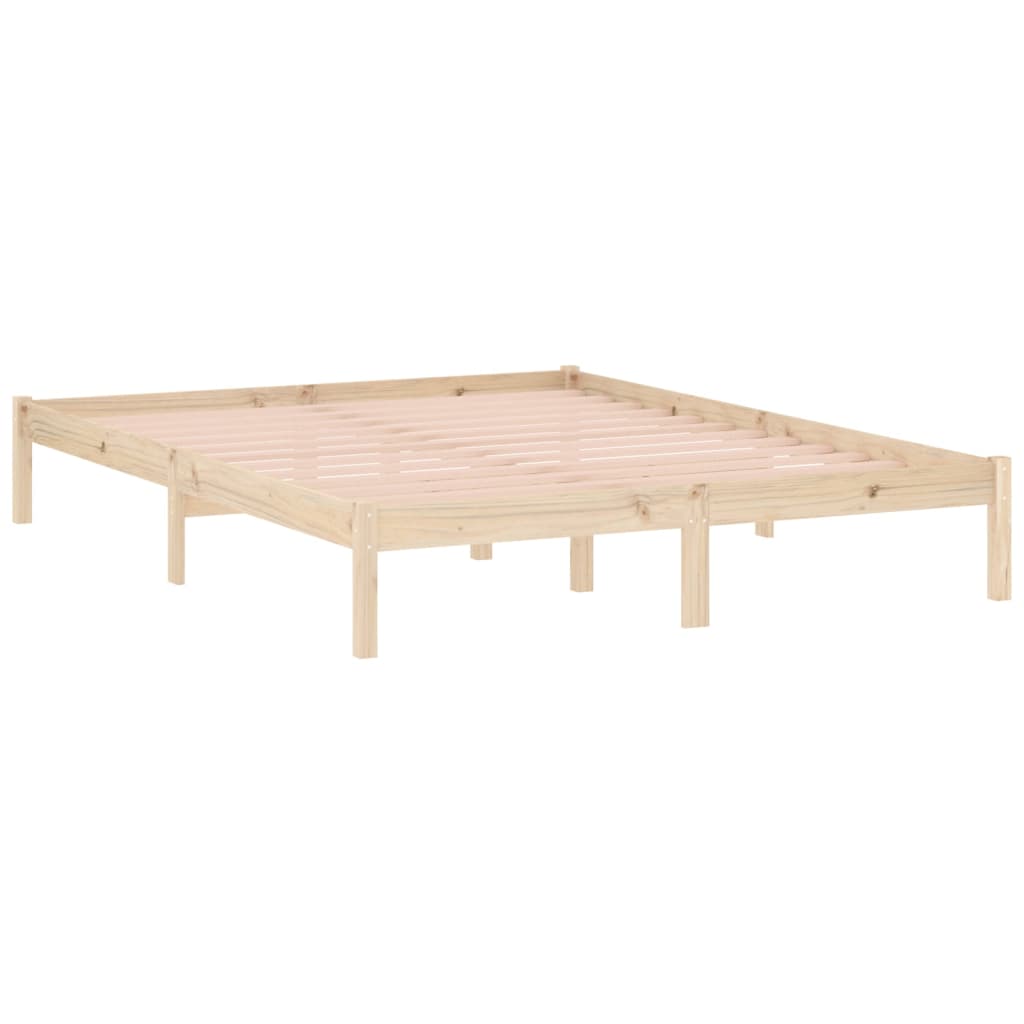 Cama sem colchão 152x203 cm queen madeira de pinho maciça