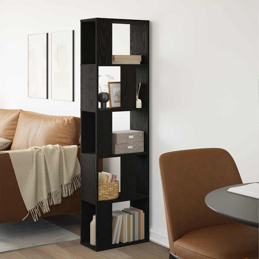 Estante carvalho preto 45 x 23,5 x 162,5 cm