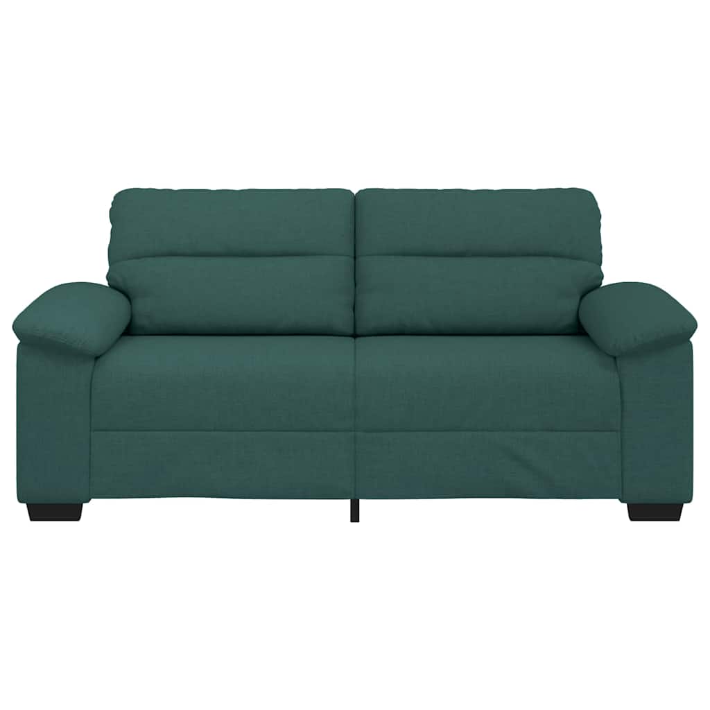 Sofá de 2 lugares verde escuro 180x81x84 cm em tecido