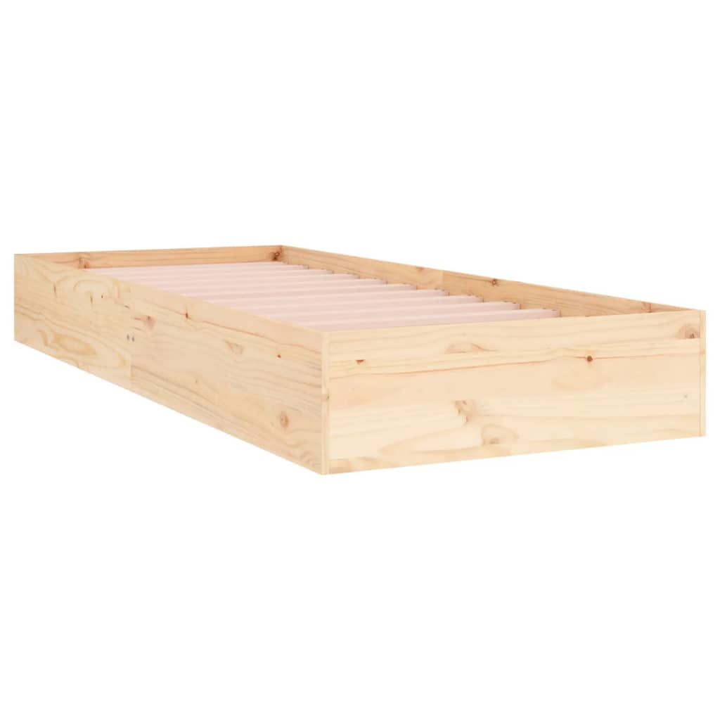 Estrutura de cama solteiro 90x190 cm madeira maciça