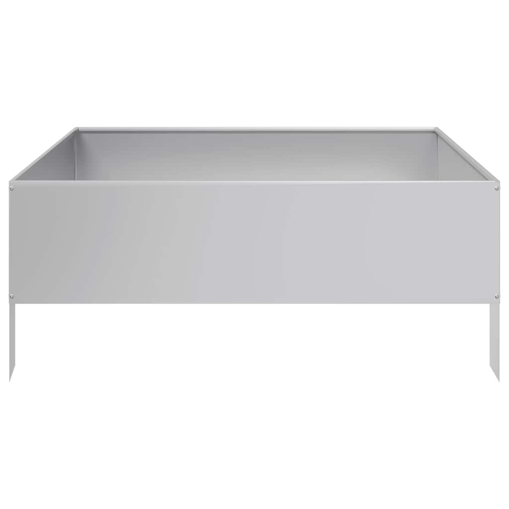 Canteiro elevado de jardim 100x100x41 cm aço galvanizado