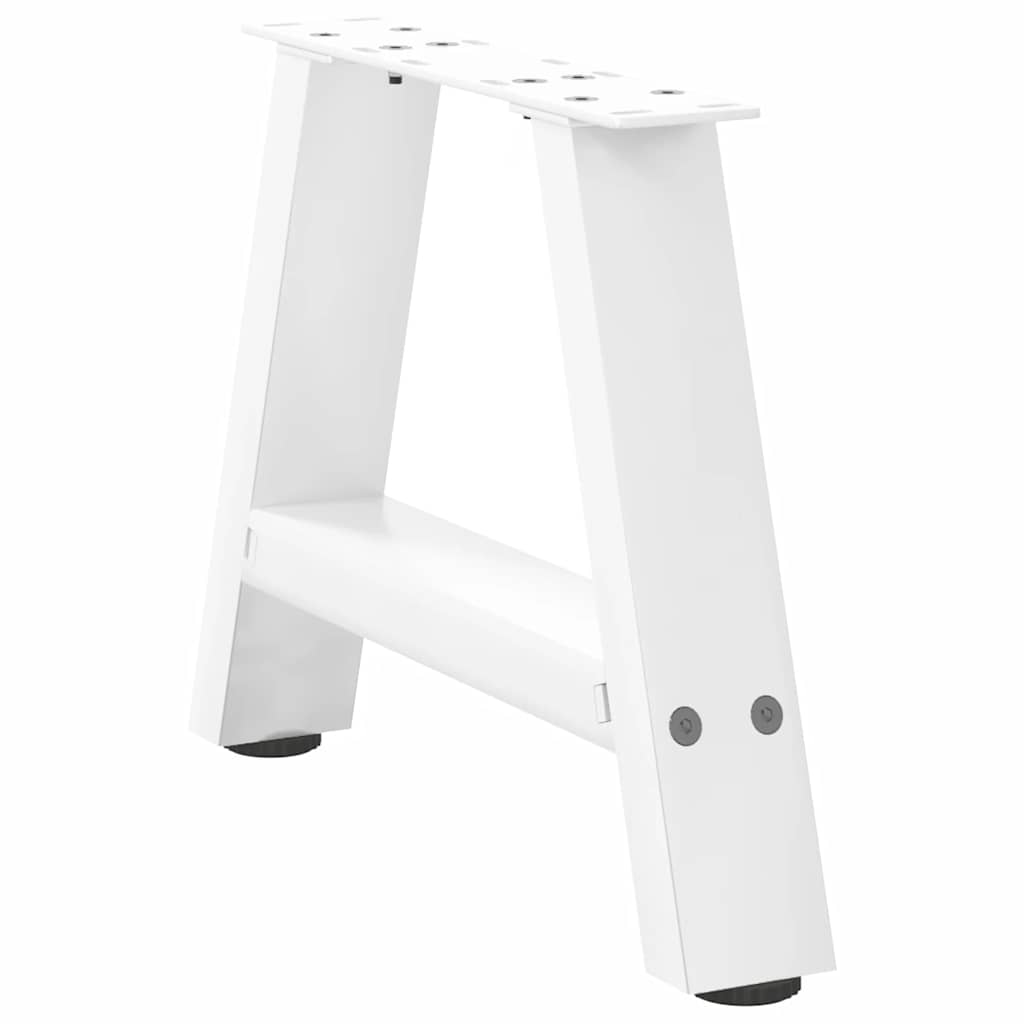 Pés para mesa de centro em formato a, 2 peças, branco, 50x(30-31) cm, aço