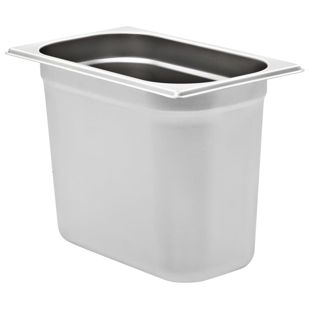 Recipientes gastronorm 4 pcs gn 1/4 200 mm aço inoxidável
