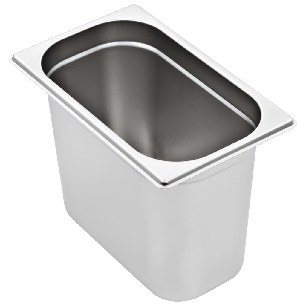 Recipientes gastronorm 4 pcs gn 1/4 200 mm aço inoxidável