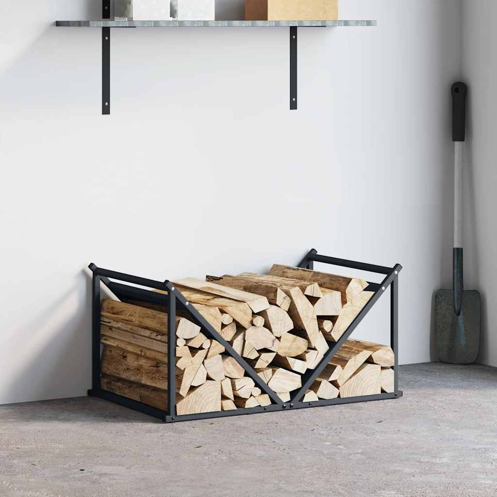 Suporte para lenha 70x43x34,5 cm aço laminado a frio antracite