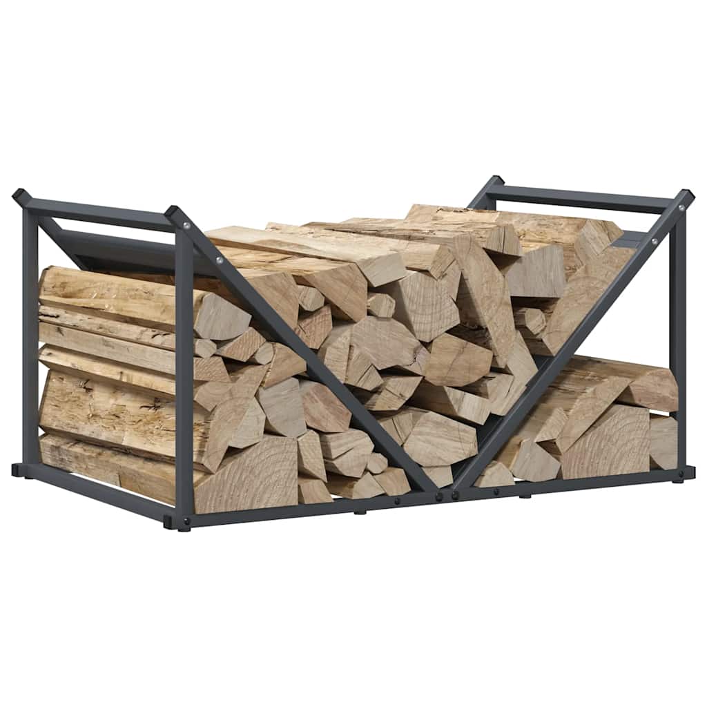 Suporte para lenha 70x43x34,5 cm aço laminado a frio antracite