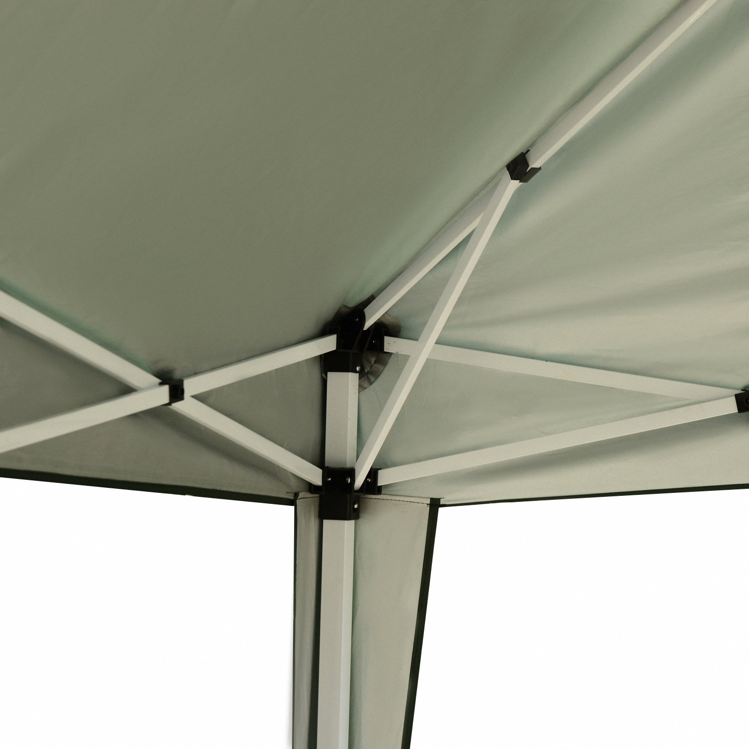 Tenda dobrável 295x295x255 cm com bolsa de transporte altura ajustável anti-UV para terraço pátio verde