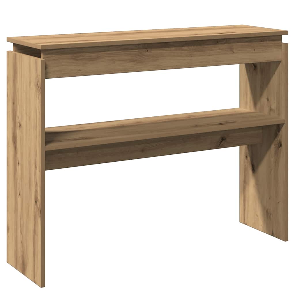 Mesa consola 102x30x80 cm derivados madeira carvalho artisiano