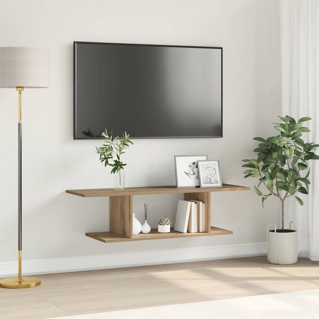 Conjunto de móvel de TV 102 x 35 x 35 cm carvalho artesanal