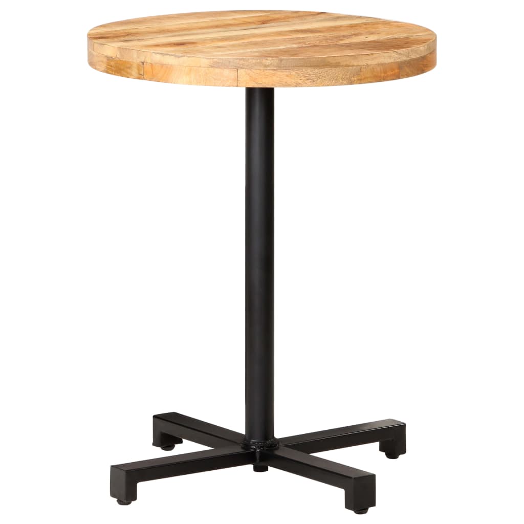 Mesa de bistrô redonda ø60x75 cm madeira de mangueira áspera