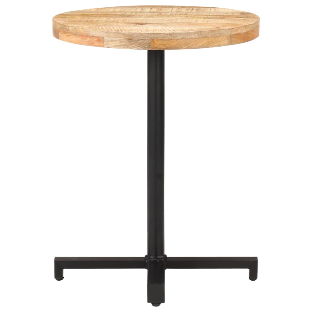 Mesa de bistrô redonda ø60x75 cm madeira de mangueira áspera