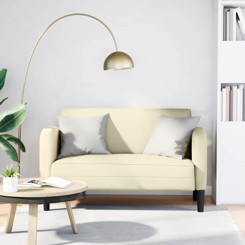 Sofá-luvas 110 cm couro artificial creme