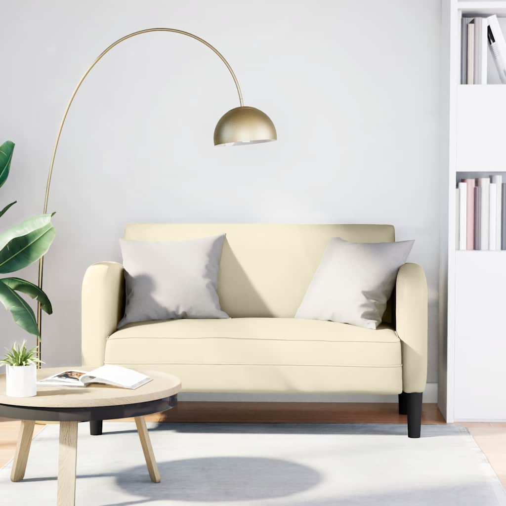 Sofá-luvas 110 cm couro artificial creme