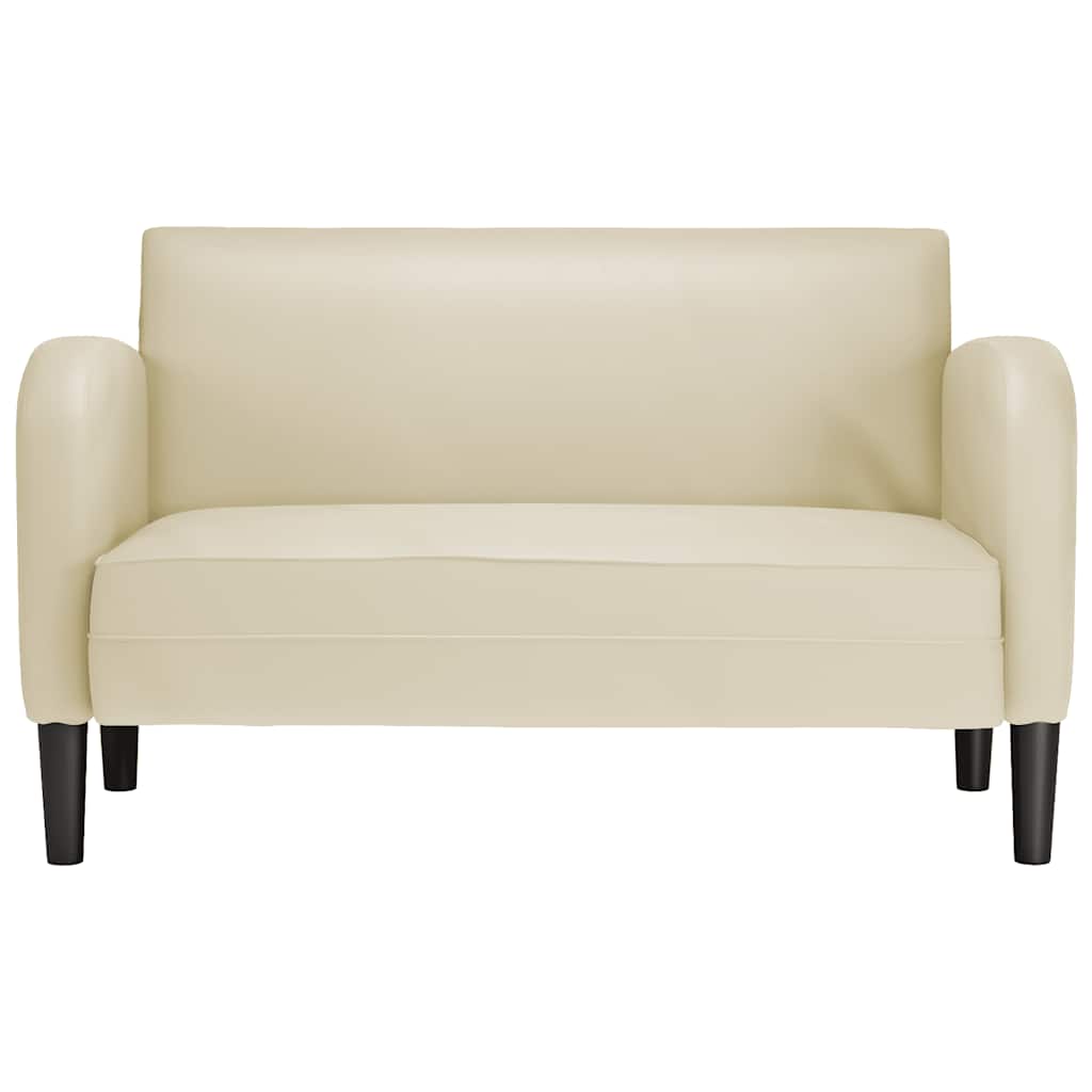 Sofá-luvas 110 cm couro artificial creme