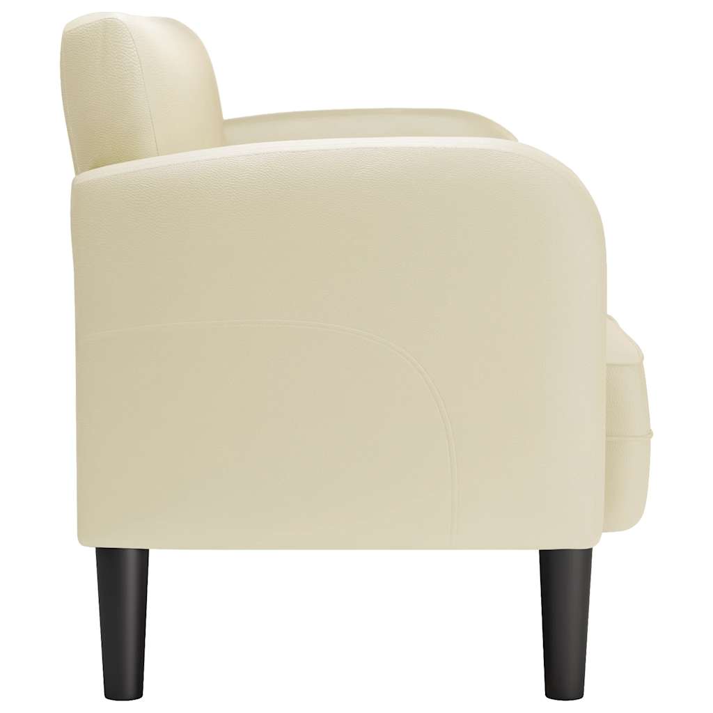 Sofá-luvas 110 cm couro artificial creme