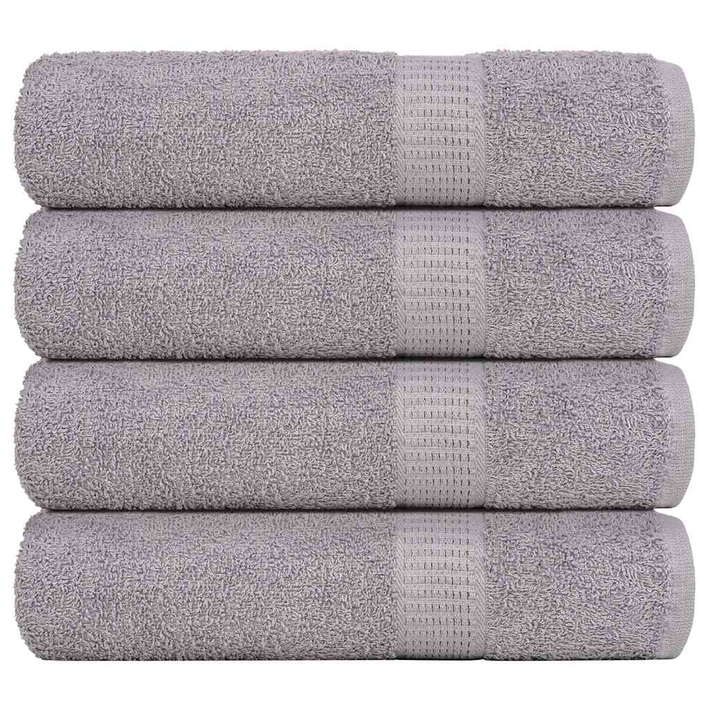 Toalhas de banho frogn 4 pcs 70x140 cm 360 g/m² cinzento