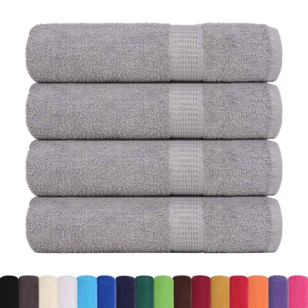 Toalhas de banho frogn 4 pcs 70x140 cm 360 g/m² cinzento